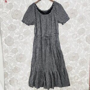 Lane Bryant Tunic Midi Dress Short Sleeve Plaid Dress 12